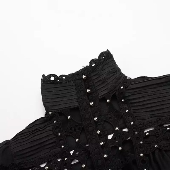 Brand New‼️‼️🌞ZIMMERMANN BLACK STUDDED DRESS s - Picture 3 of 7